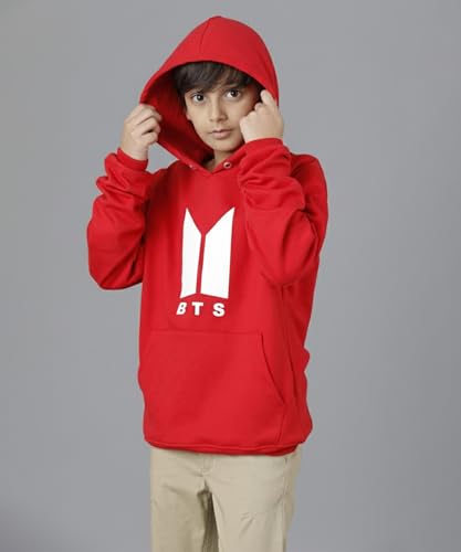 Image of KYDA KIDS Boys Cotton Regular Fit Hooded Neck Hoodies - Sweatshirt with Hoodies Full Sleeves Winter Wear, Long Sleeve Sweatshirts for Boys