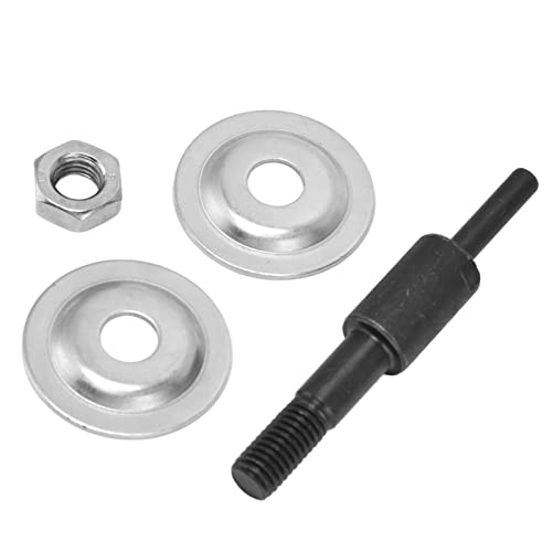 Shaft Arbor A, Drill Grinding Wheel Ting Hole Saw Arbors Rod Tool Set Kit for Conversion Extension Threaded with 2 Washer 6mm Round Shank (#1)