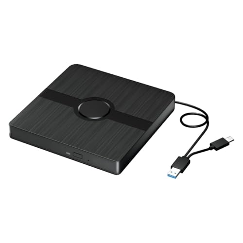 Glayent Unidad Externa de BLU Ray, Reproductor de CD/DVD con Capacidad de Lectura/Escritura Reproductor de BLU Ray Portátil para PC Portátil Win10