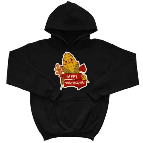 Happy Thanksgiving Corn Kids' Hoodie - Turkey Print Items - Cute Presents
