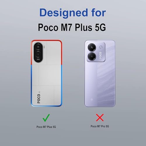 Image of Zapcase Back Case Cover for Poco M7 Plus 5G | Magnetic Case with Built-in Metal Ring | Supports MagSafe Charger, Wallet & Car Mount | Shockproof Hybrid PC + TPU | Blue