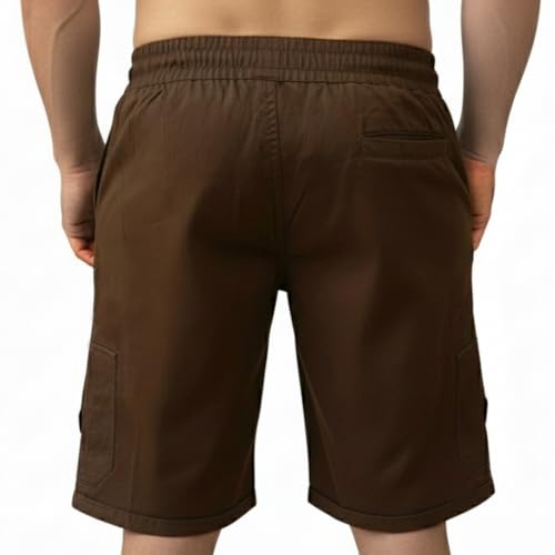 Image of NINQ Men's Half Cargo Shorts Featuring a Slim Yet Relaxed fit, Designed for Comfort. Stylish Casual Shorts with Functional Pockets, Perfect for Casual wear.