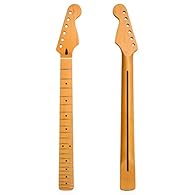 For ST electric guitar, great replacement for ST guitar. 10mm head machine peg holes for tuner installation. Adjustable truss rod has been installed at the headstock. Canadian Maple wood makes the sound more and clear. Frets: 22 Frets, The steel pipe...