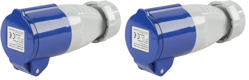 OROK - Fiche Femelle CEE, Prise pour Camping Car 220V 16A - 1 pièce - Adaptateur 220V pour Camping - IP44 - Socle Type : P17 avec Capot - Câbles à connecter...