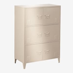 SKLUM 6-türiger Spindschrank Stahl Pohpli