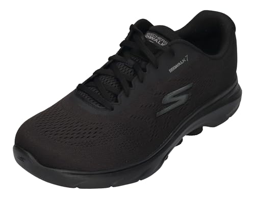 Skechers Go Walk 7 Avalo 2, Zapatillas Hombre, Black Textile/Synthetic, 42 EU Ancho