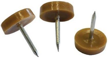 100 QTY: C.S.Osborne-Brown Chair Glides No. 679BR |3/4 Plastic head|11/16tack)