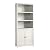 Sauder Cottage Road Library with Doors, Soft White finish