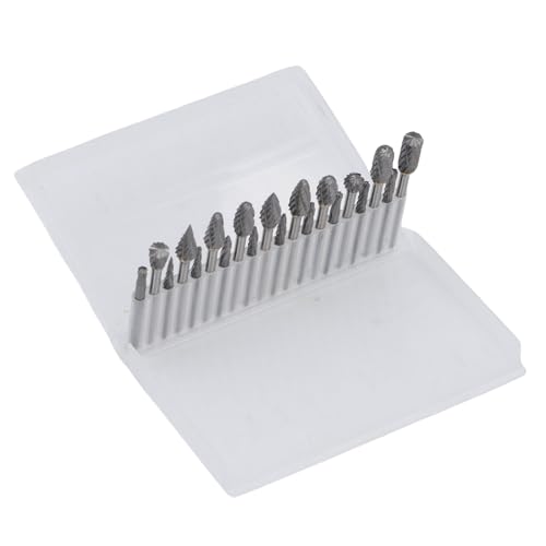 Juego de 20 fresas rotativas de doble corte Carburo de tungsteno miniatura 5