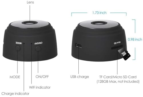 Mini Size spy WiFi Magnetic HD 1080P Wireless Security Camera with Motion Security (MAGNETICCAM) 4 31uJ3KqBpNL