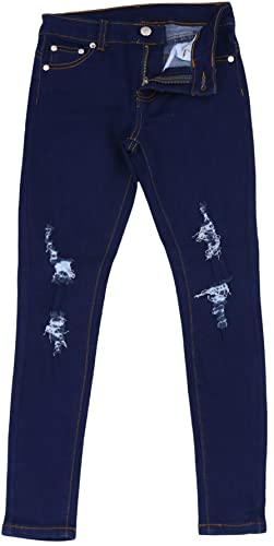 Image of ToBeInStyle Girl's Denim Easy Styling Classic Timeless Everyday Jeans Zip-Up Closure