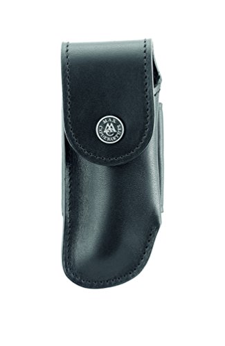 Etui cuir couteaux forts 16312 en vachette pleine fleur marron avec passant ceinture