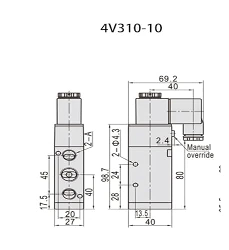 Électrovanne pneumatique 4V210-08 remplace vos distributeurs usés
