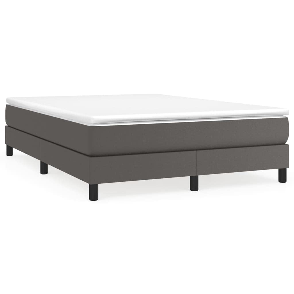 Kunstleder Taschenfederkern Boxspringbett Grau 140x200 cm