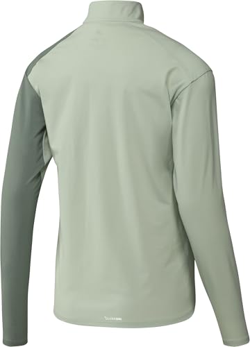 adidas Damen Terrex Multi Climacool Half Zip Long Sleeve, Linen Green, M