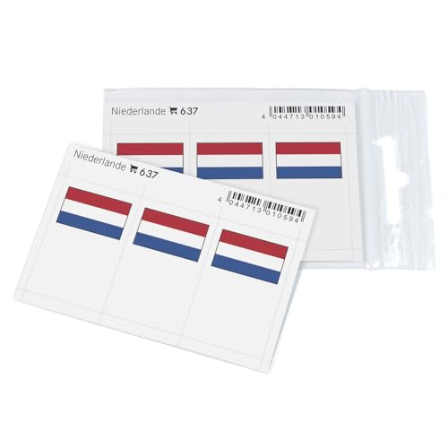 LINDNER Das Original Bandiere: Olanda, 24 x 38 mm, Pacco da 6