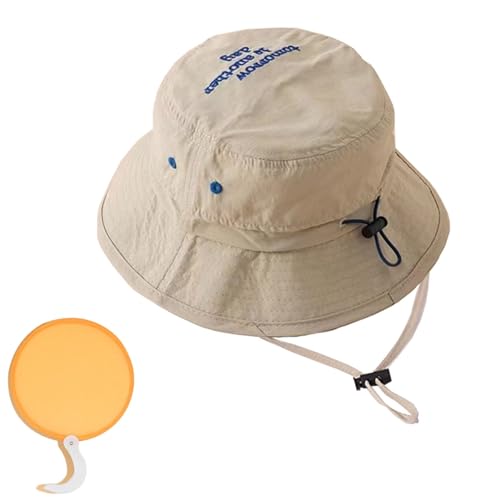 UPF50+ Baby Sun Hat | Unisex Toddler Bucket Hat w/Adj. Chin Strap | Mesh/Fold/Light | Quick-Dry Beach/Travel (3M-5T)