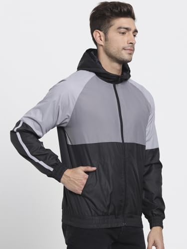 Image of Bewakoof Men's Polyester Regular Fit Windcheater Jacket | Bewakoof Air 1.0 | Jacket for Men Winter Wear