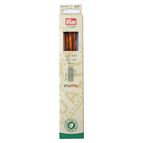 Prym Stocking Knitting Needle, Wood, Multicoloured, 6 mm, Multicolor, 6.0 mm
