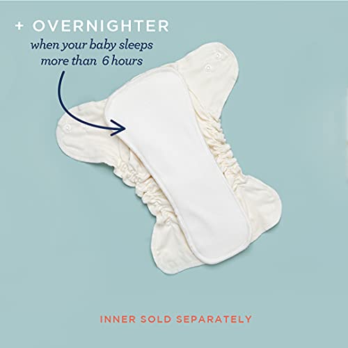 Esembly Overnighters, Cloth Diaper Doubler, Absorbency Booster, Reusable Organic Cotton Diaper Stay-Dry Liner For Nighttime Or Heavy Wetters, Super Thirsty Cloth Diaper Insert, One Size, Pack Of 4 #TOP1