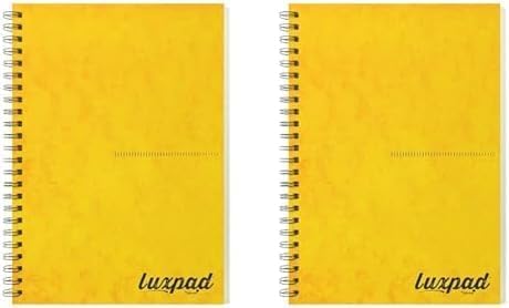 Silvine Luxpad A5 Memory Aid Yellow Paper Notebook - Lined (120 Pages) (Pack of 2)