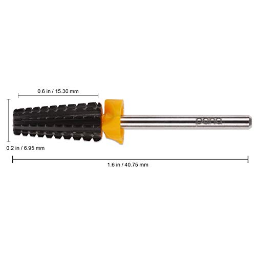 PANA 3/32" Shank 5-in-1 Nail Carbide Bit, (Triple Coarse, 2X Coarse Grit, DLC Black) - Image 2