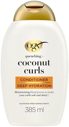 Quenching + Coconut Curls Curl-Defining Conditioner, Nourishing Curly Hair Conditioner with Coconut Oil, Citrus Oil & Honey, Paraben-Free with Sulfate-Free Surfactants - 385ml, 1 Count