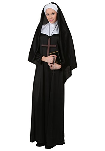 Adult Traditional Nun Costume Women's Black Nun Costume X-Large