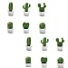 EElabper Planta Verde Nevera Adhesivo Decorativo Cactus Nevera decoración de la Cocina Uso 12st Style1