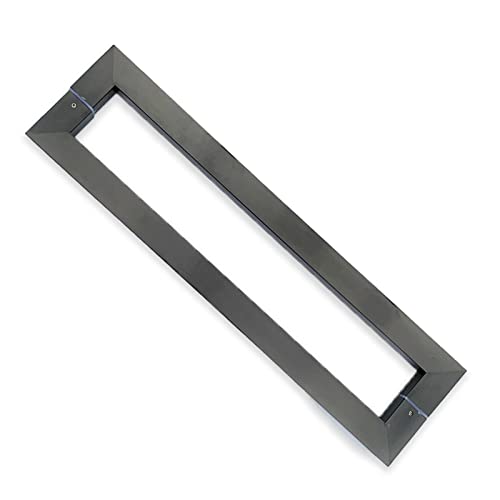 Poignée de porte d'entrée noire robuste pour verre et douche