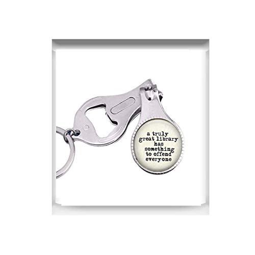 STAI A Truly Great Library Has Something to Offend Everyone  Bibliothekarisch  Leser  lustiges BibliotheksZitat  Lehrer  Love to Read  Banned Books Nagelschneider Nagelschere