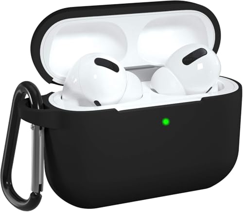 Image of EDNITA Airpods Pro 2 Case Compatible with Airpod 2 Pro & Airpods Pro, Earphone Case Cover Keychain | Shock Ressitant Full Protection LED Visible (Black-1)