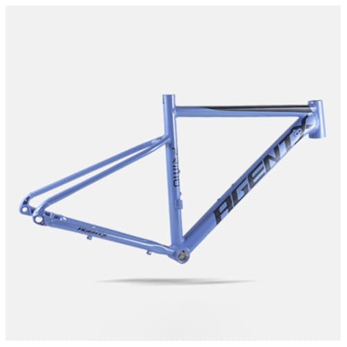 QHIYRZE 46/48/50cm Road Bikes Frame for 700c Wheels XC Aluminum Alloy Frame Internal Routing 12 * 142mm Thru Axle Disc Brake Frame BSA68 (Color : Purple B, Size : 46CM)