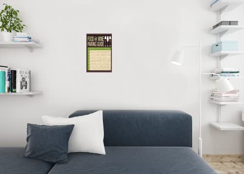 Food And Wine Pairing Guide Wine Education Poster Reference Chart Wine Decor Brown Cool Wall Decor Art Print Poster 12X18 #TOP5