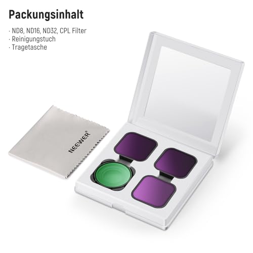 NEEWER ND CPL Filter Set kompatibel mit GoPro Hero 13 12 11 10 9, 4er Pack – Ansicht 6