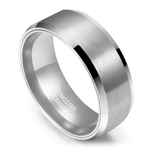 Bague de fiançailles unisexe en acier, cadeau de promesse intemporel
