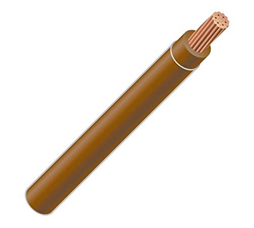Wirenco 3-0, 19-Stranded THHN Brown Copper Building Wire (100Ft Cut)