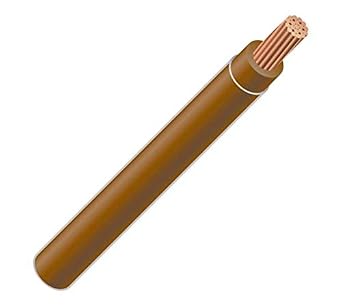 6 AWG 19-Stranded THHN Brown Copper Building Wire 50ft Cut