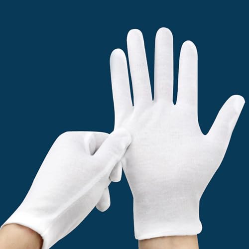 FOMIYES 15 Pairs Moisturizing Overnight Gloves Thin Cotton Gloves for Dry Hands Relief