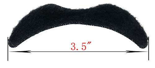 image for karlery Men Women Rocker Short Bob Curly Brown Gold Mustache Beard Dis