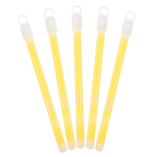 OUNONA 5pcs Glow Sticks with Hooks Bright Emergency Lighting Sticks for Camping Parties Nighttime Activities Glow for Outdoor Fun Dark Party Supplies