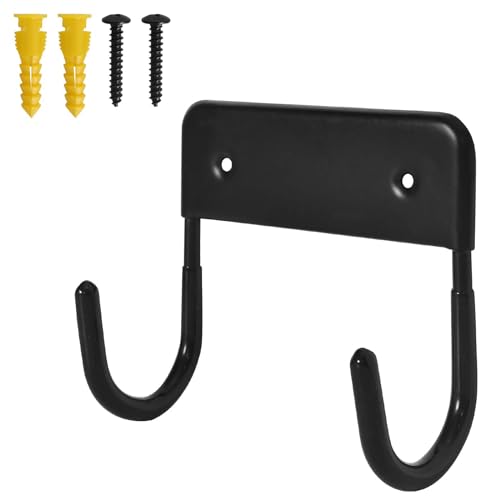 Bügelbrett-Aufhänger Wandhalterung,Bügelbretthalter,Langlebiger Bügelbretthaken,Bügelbrett Halter Wand,Bügelbretthalter mit Schrauben,Bügelbretthalterung zur Wandmontage (Schwarz)