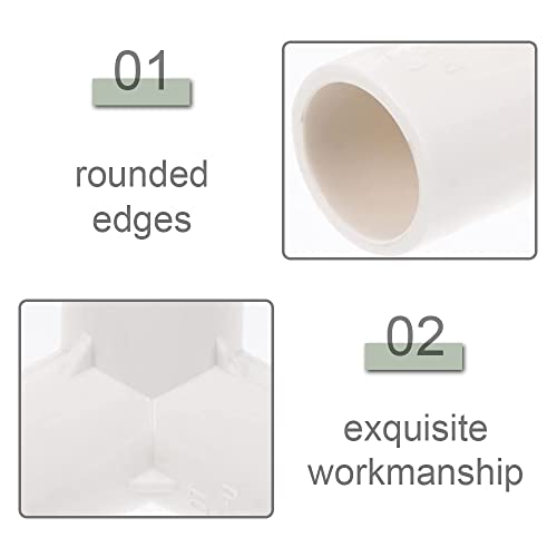 YUNYANZE 11 Pcs 3 Way Inner Diameter 20mm PVC Fittings 3-Way Elbow PVC Fitting Connectors Water Pipe Joints for Irrigation Watering Pipe - Image 3