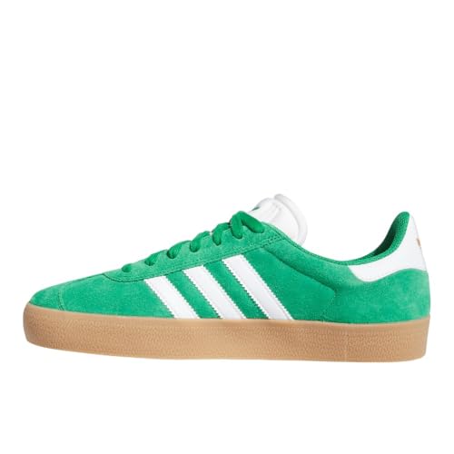 Image of adidas Green /FTWWHT /Goldmt Unisex Gazelle ADV GreenFtwr White /Gold met. 6.5 US, Wide Men