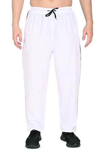 Image of Men's NS Cotton Track Pants, Elastic Waistband, Pockets & Jip Casual Sports Trousers, Gym Sports Workout Plus Size (S to 6XL)