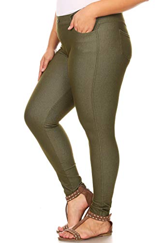 Image of YELETE Women's Basic Five Pocket Stretch Jegging Tights Pants