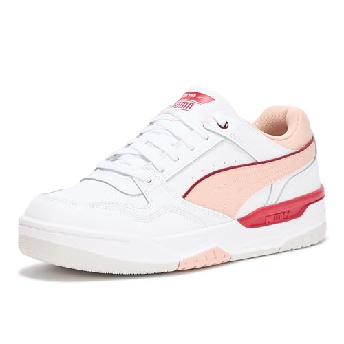 PUMA Women's Rebound Retro Shoes, White-Rose Quartz-Feather Gray, 5.5