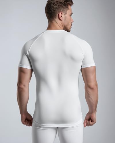 3 or 4 Pack Men's Compression Shirts Sleeveless/Long/Short Sleeve Rash Guard Athletic Undershirt Gear T Shirt for Sports3