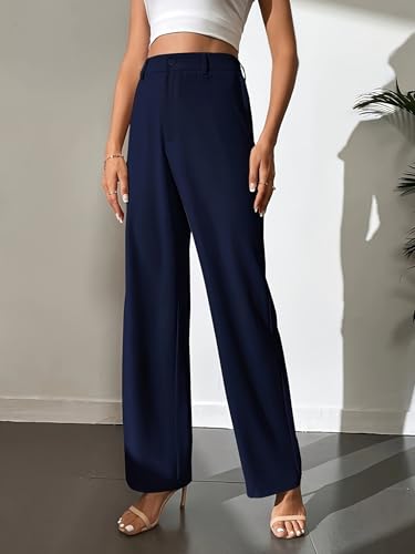 Women's Suit Pants Loose and Wide Legged Work Business Leisure High Waisted Pants Versatile for Commuting4