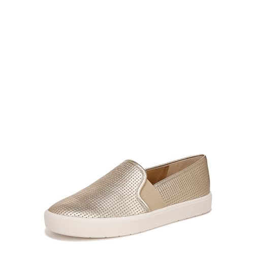 Vince Womens Blair Slip On Fashion Sneakers Champagne Perf Metallic Leather 10 M